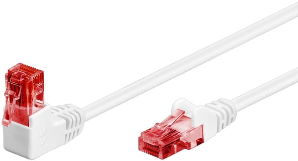 CAT 6 patchkabel, 1x vinklet 90 °, U / UTP, 23523