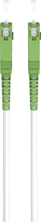 Fiberoptisk kabel (FTTH), Singlemode (OS2) Hvit, hvit (Simplex), 20 m