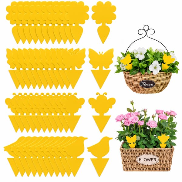 Söta & Effektiva Flugfångare / Flugfällor, 48-pack Yellow