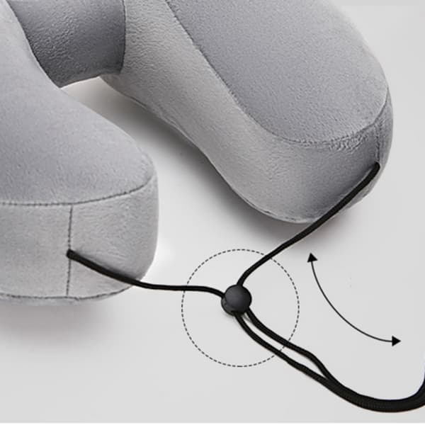 Oppblåsbar nakkepute med hette Grey