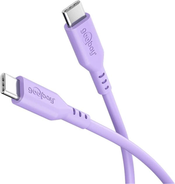 USB-C™-silikonekabel, 1,5 m, lila