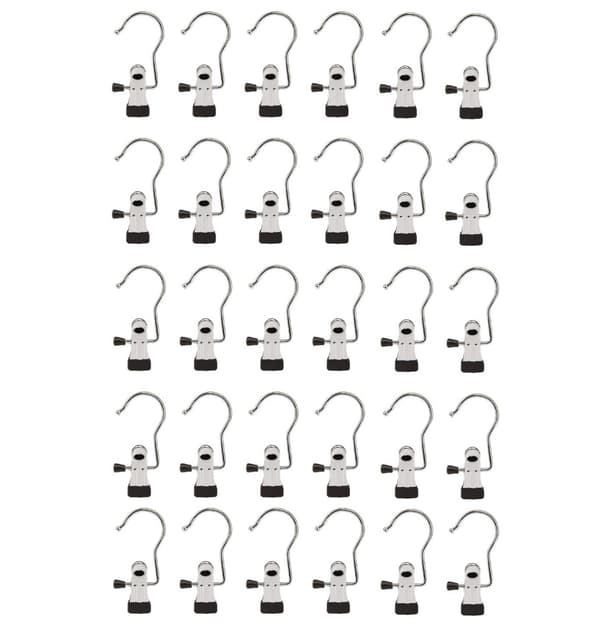Koukku kiinnikkeellä Ruostumaton teräs 30-pack