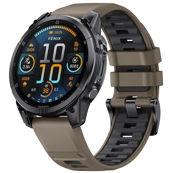 Silikon Quick Release-stropp for Garmin Fenix 8 Brown