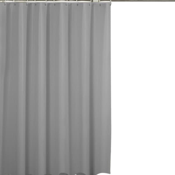 PEVA Duschdraperi med Metallgenomföringar - Grå Width 220 x height 180