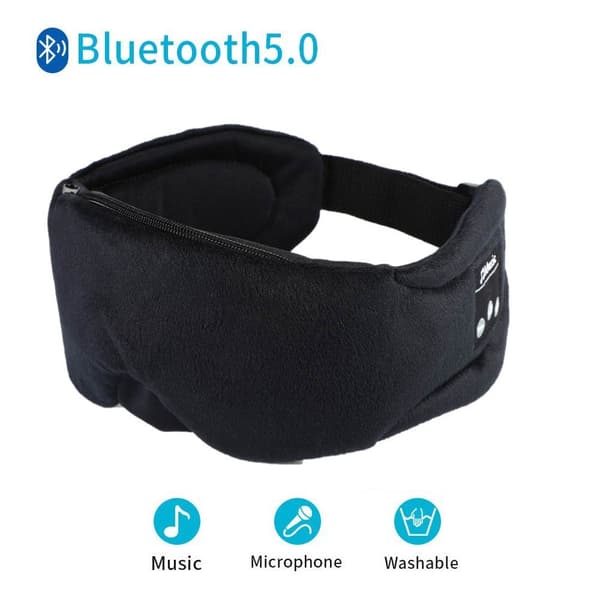 Sovhörlurar - Sovmask med hörlurar Bluetooth 5.0 Black