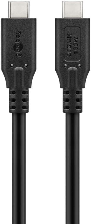 USB-C™-kabel, USB4™, 2 m, svart