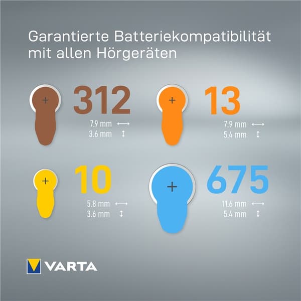 PR44 (675) batteri, 6 stk. blemmer