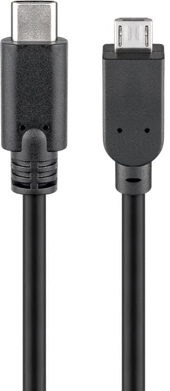 USB-C™ till Micro-B-kabel, OTG, 0,6 m, svart