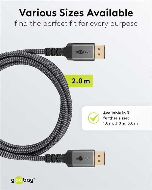 DisplayPort™-kaapeli, 8K @ 60 Hz