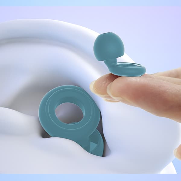 Støjreducerende ørepropper med etui Grey+Blue