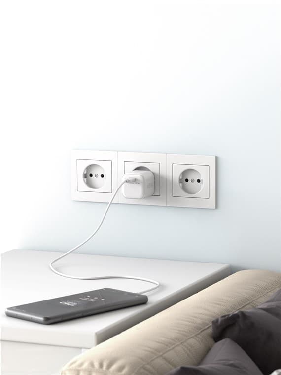 USB-C™ PD GaN hurtiglader Nano (45 W) hvit