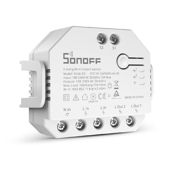 Smart bryter WiFi Sonoff Dual R3