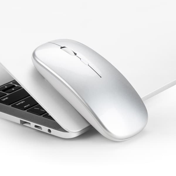 Trådlös Mus 2.4G - Tyst Optisk Datormus Silver