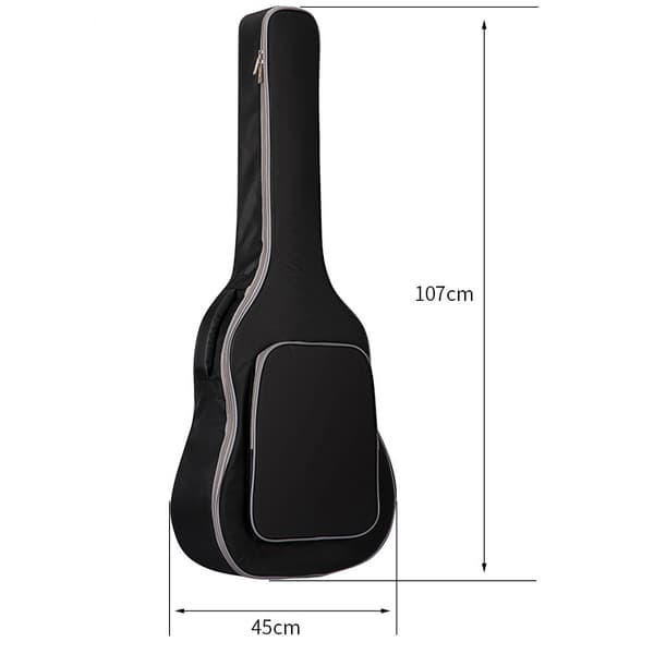 40-41 tums akustisk gitarrväska med 10T-vaddering Black