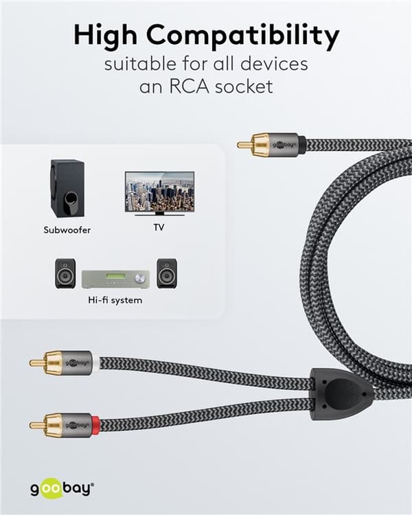 RCA-jakokaapeli, 2 m