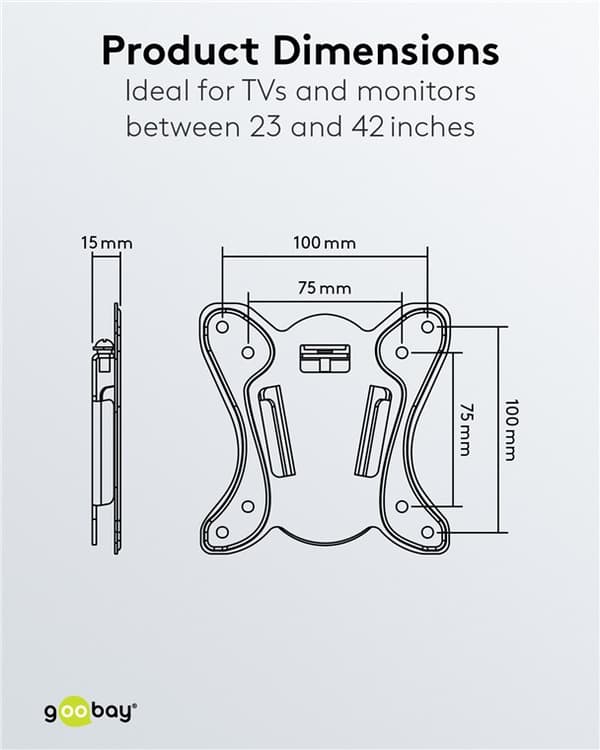 TV-seinäteline Basic Fix (koko S)