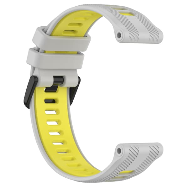 Grå gul silikonreim for Garmin Forerunner 965