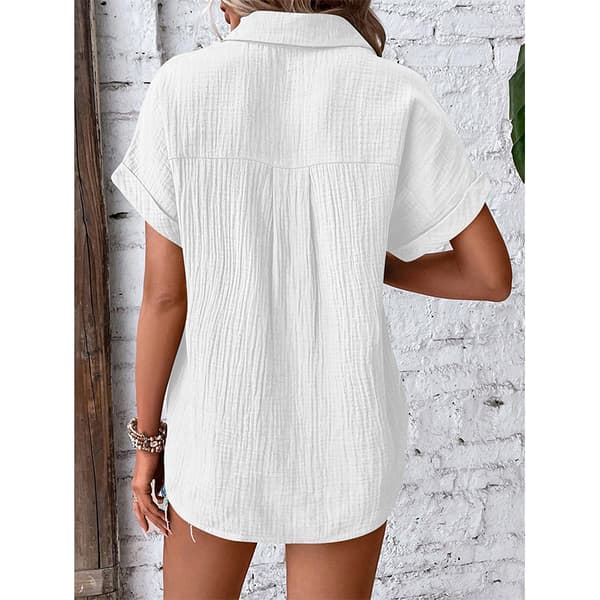 Button-Down Skjorte - Behageligt Bomuldsstof White M