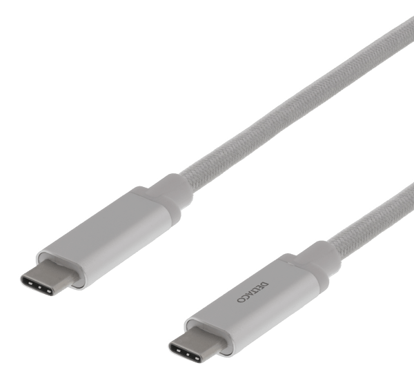 USB-C to USB-C cable, 1m, 60W USB PD, 10 Gbps, silver