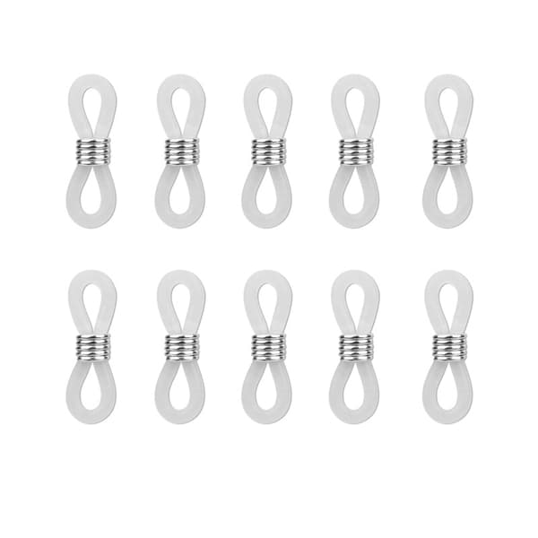 Spännen för Glasögonkedjor, 10-pack Silver