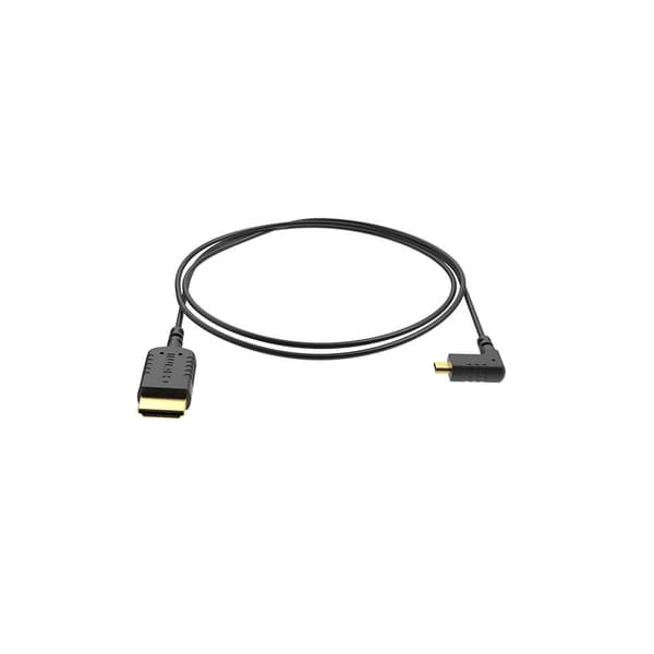 Micro HDMI-HDMI Vinklet Ekstra Tynd 40cm