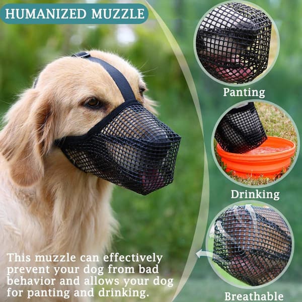 Hundmunkorg i Nylon Black L