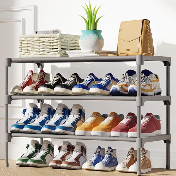 Stilfuld metalskoskab Grey