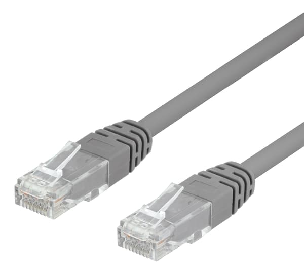 U/UTP Cat6 patch cable, LSZH, 20m, grey