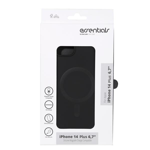 iPhone 14 Plus Silicone Mag back cover, Black
