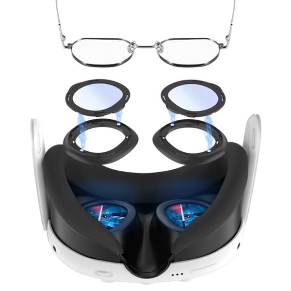 Anti-blåt Lys Ring Linse til Meta Quest 3 Briller (Uden Dioptrier) - Transparent