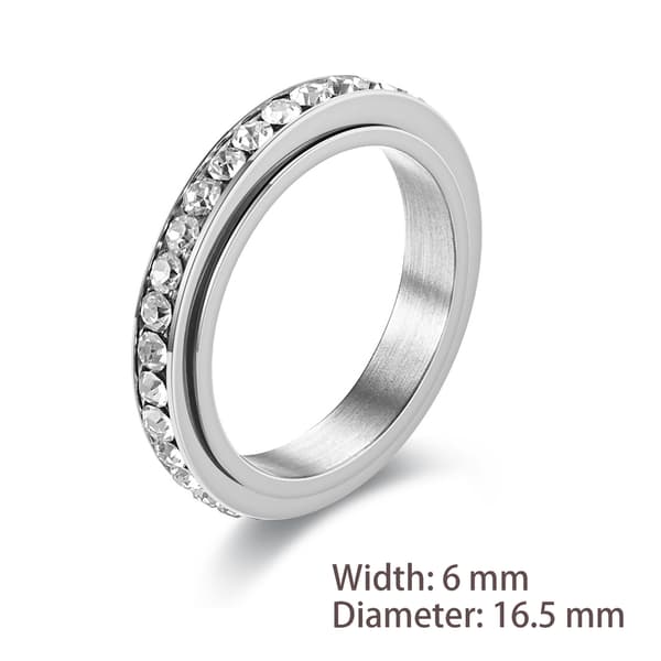 Roterbar anti-stress ring Silver 16.5 mm