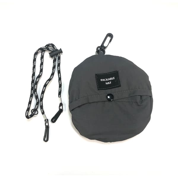 Bred Brättad Bucket Hat / Solhatt Grey