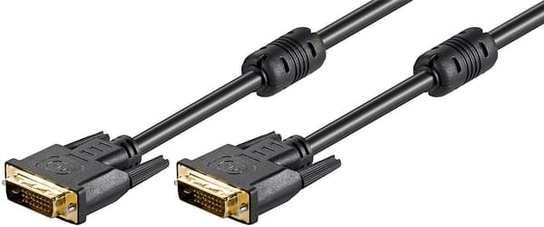 DVI-D Full HD-kabel Dual Link, forgyldt