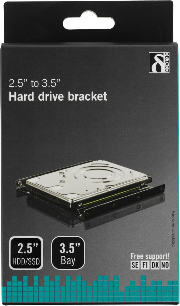 Mounting frame to be able to mount a 2.5 "hard drive in a 3.