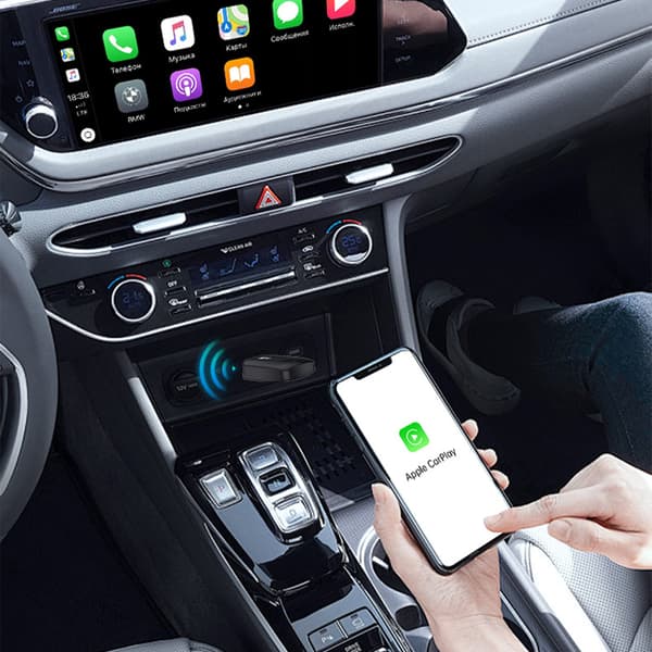 BY967B 2-i-1 Trådløs CarPlay & Android Auto Adapter