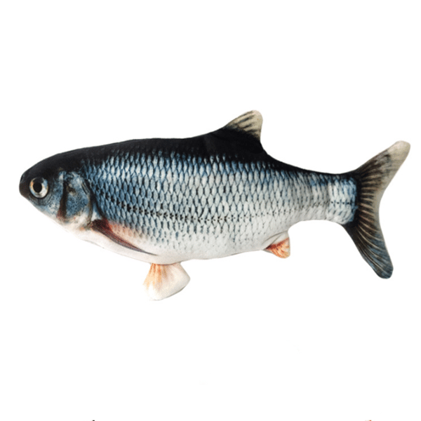 Interaktiv kattleksak Sprattlande Fisk Grey