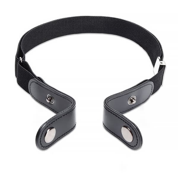 Elastiskt skärp utan spänne (one size) Svart Black 2-pack