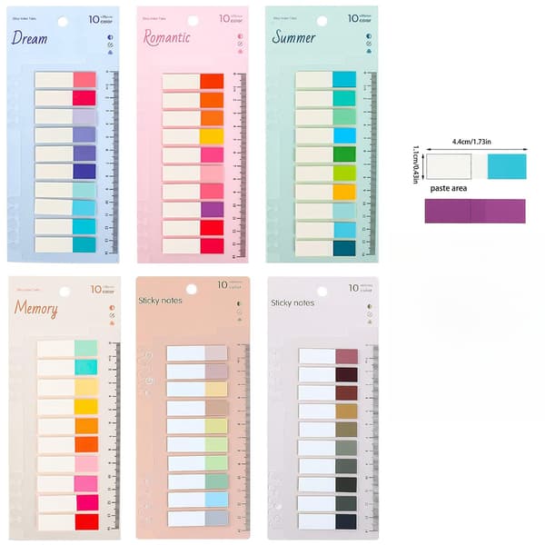Selvklebende Transparent Notes 6-pack