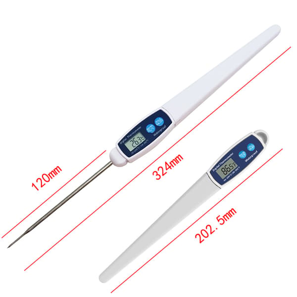 Utvidet mattermometer for presis matlaging