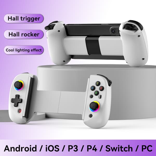 D8 Trådløs Strækbar Gamepad til Telefoner og Tablets White