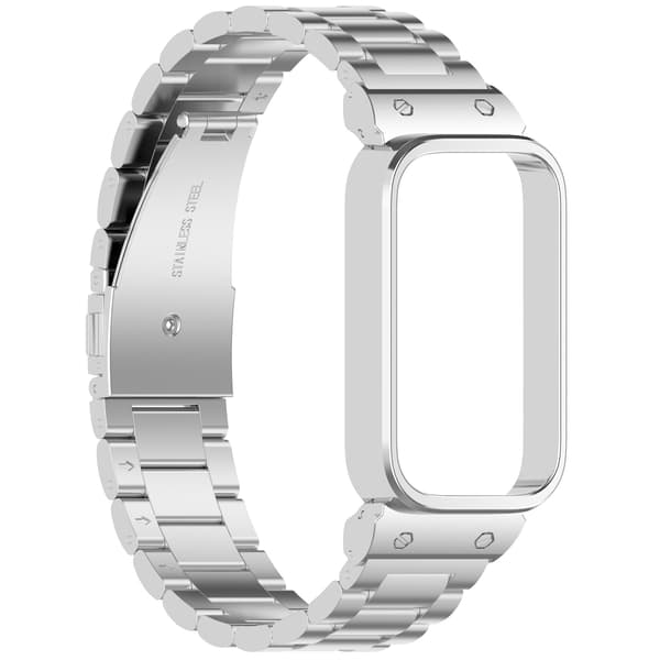 Urrem i rustfrit stål til Xiaomi Band 9 Active & Redmi Band 3 Silver