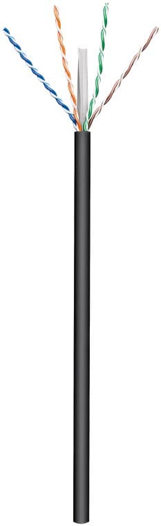CAT 6 udendørs-netværkskabel, U/UTP, sort
