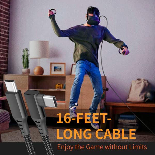 Link kabel USB-C til Oculus Quest 2 Sort 5 meter