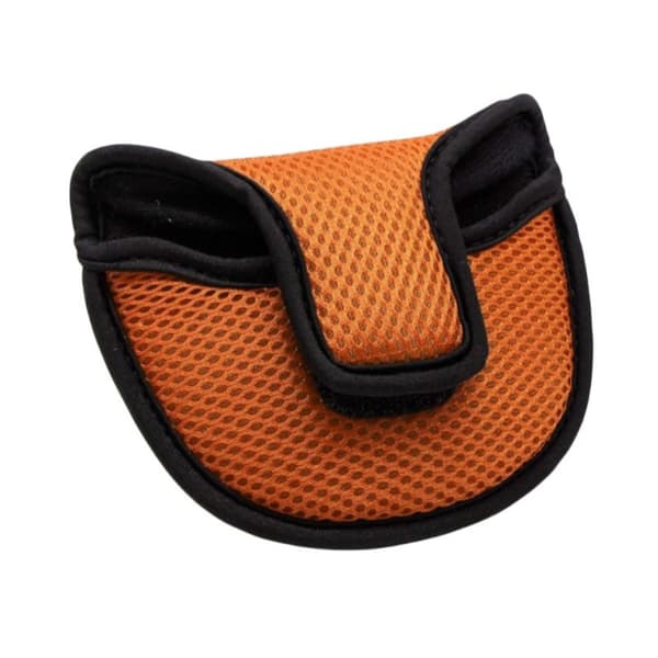 Mesh Semicircle Golf Putter Head Cover - Breathable Nylon Mesh Putter Protector Orange