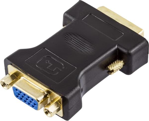 DVI adapter analog DVI, analog VGA, ma, fe, black