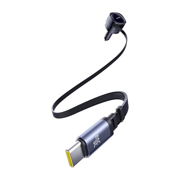 Baseus Enjoyment Max billader med USB-C+USB-C kabler 60W svart