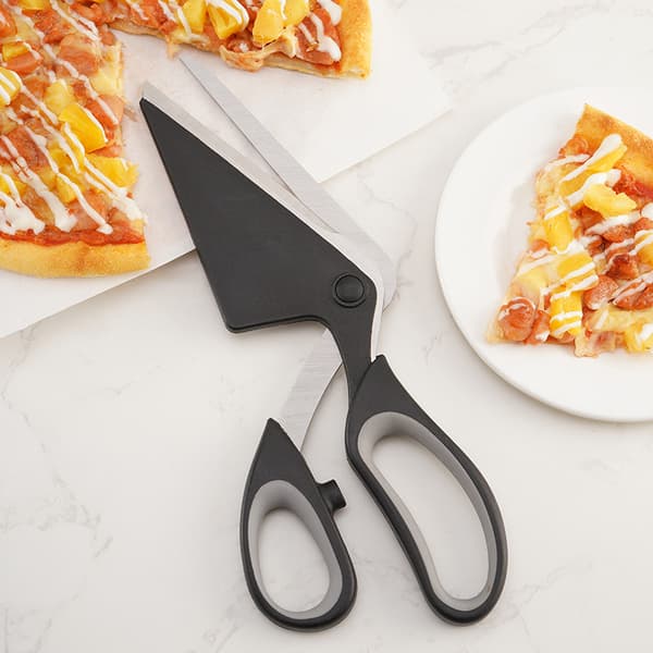 Pizzasaks i rustfritt stål med serveringsspade