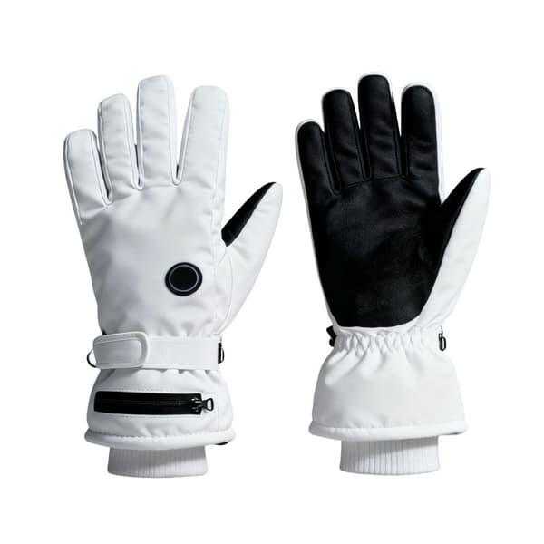 Genopladelige opvarmede touchscreen-handsker til vinter udendørs sport (8-16 timer) White