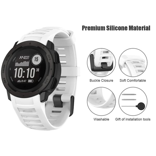 Garmin Instinct 2 silikonklokkerem White