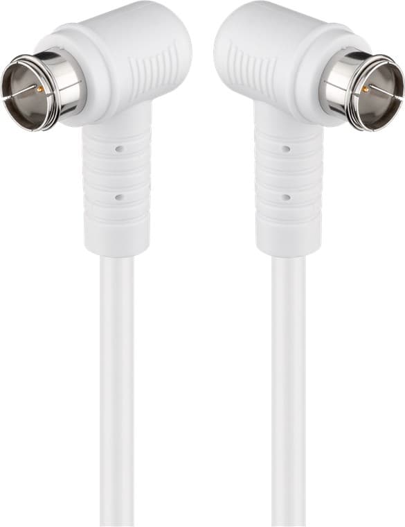 Vinklet SAT -antennekabel (80 dB), 2x skjermet
